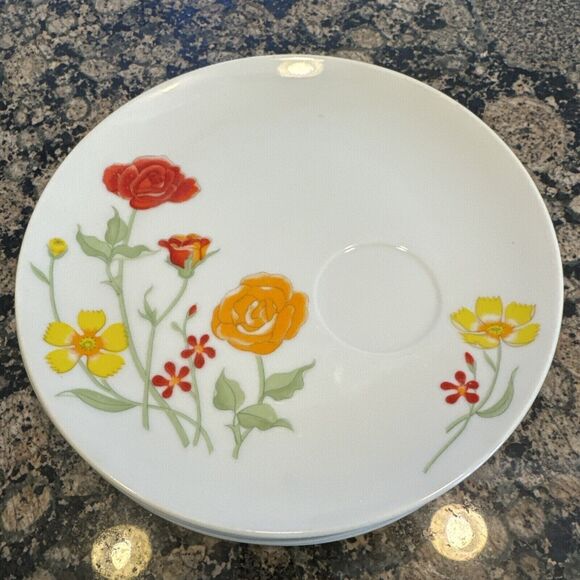 Seymour Mann Luncheon Snack Plates Flower Garden Japan Lot Of 5 - Picture 1 of 4